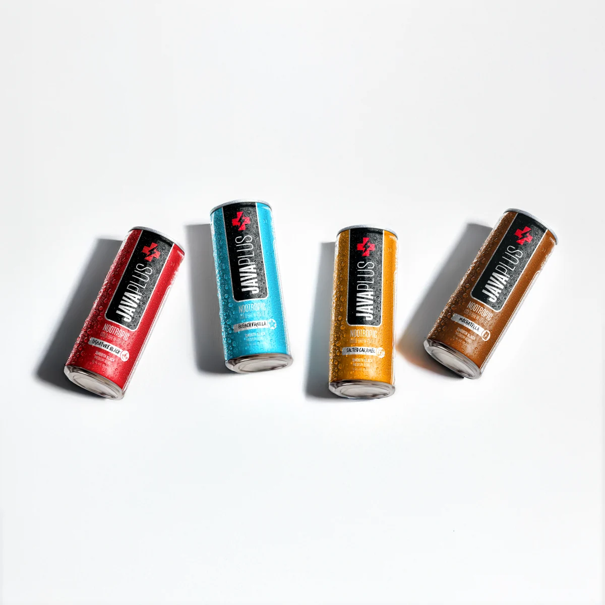 JavaPlus — the four nootropic cold-brew flavors